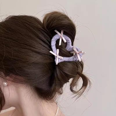 Koreanische Haarspange mit Schleife und Schleife, Temperament, elegante Haarnadel, Damen, Prinzessin, Kopfschmuck, modischer Greifclip, weibliches Haar-Accessoire