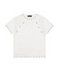 DAUSPICE (Duc) Eyelet Stud Semi-Crop T-Shirt White