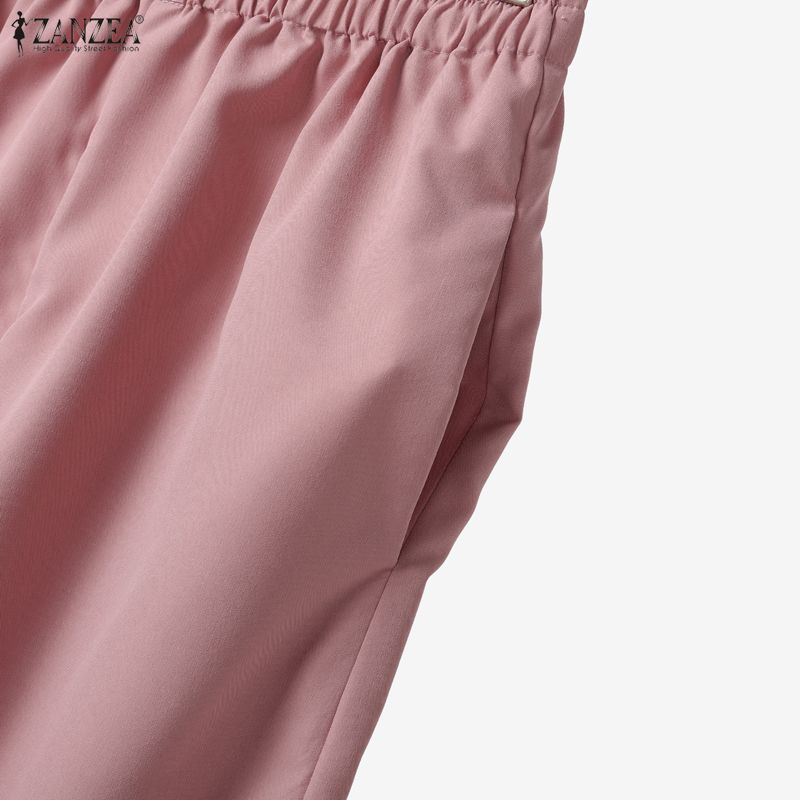 ZANZEA Women Long Sleeve Casual Blazer and Pants Two Piece Suit Sets