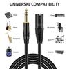 2pack 6.35 Mm 1/4 Inch Male To Xlr Male Audio Stereo Mic Cable - Male To Xlr Male Balanced Speaker