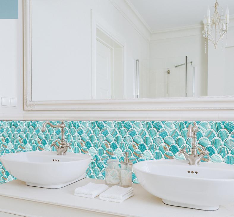 10Pcs Kitchen Tile Sticker Bathroom Mosaic Wall Sticker   Home Decor