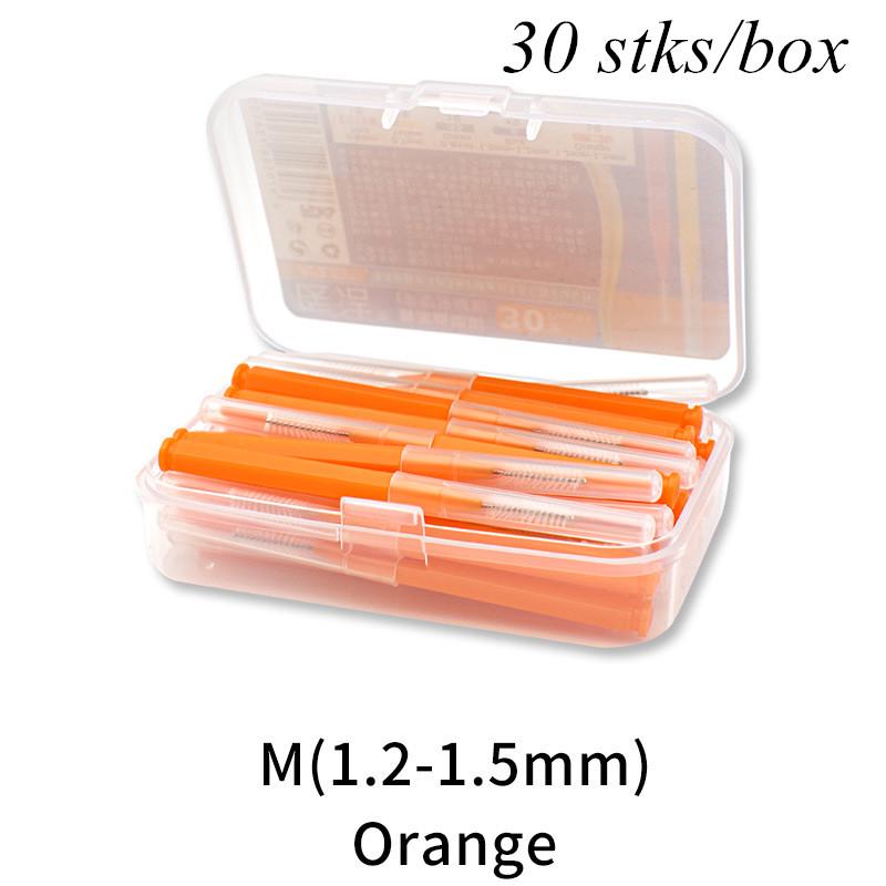 30 pièces/boîte soins dentaires dents orthodontiques I Type brosse à cheveux doux nettoyage brosse interdentaire