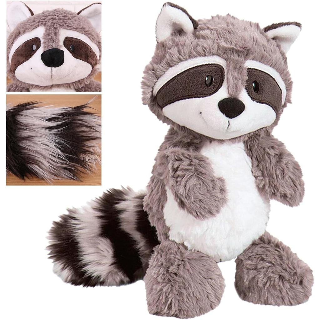 Rocky Plush Raccoon Toy, Gray, 25 cm, Soft Cuddly Stuffed Animal, Kids Gift