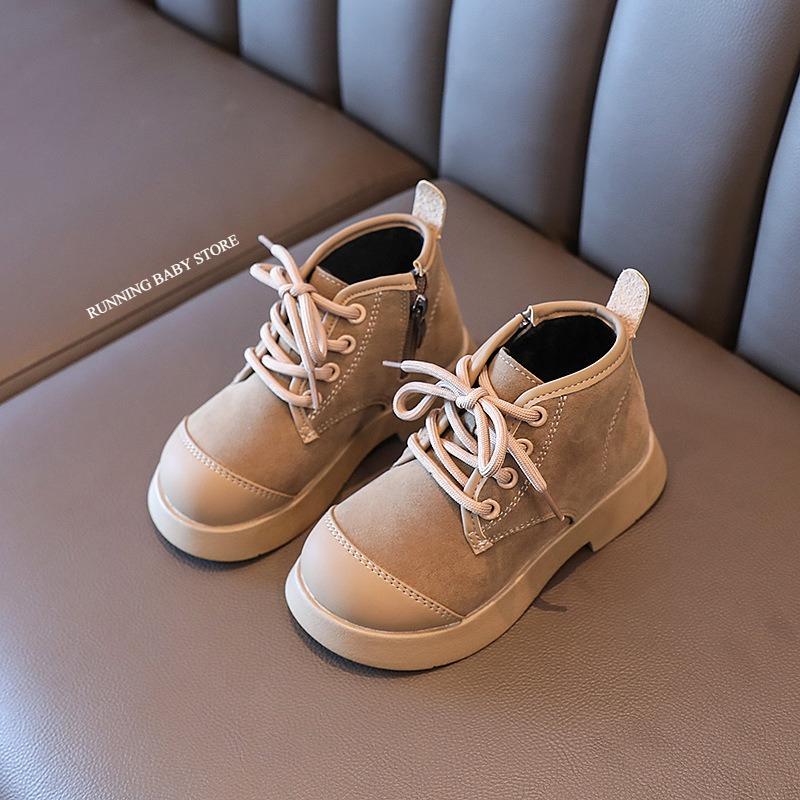 

able Thickened Winter Snow Boots Suede Children s Casual Warm Cotton Short Boots Round Toe Rubber Soles Tube Shoes I07199 26 хаки