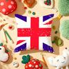 Union Jack Flag Cushion Cover Plush Fabric Soft DoubleSided Printed Sofa Warm Winter Home Gift Pillow Cover
