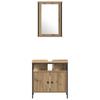Bathroom Furniture Set with Shelf 4 Pcs Artisan Oak Wood Based Material