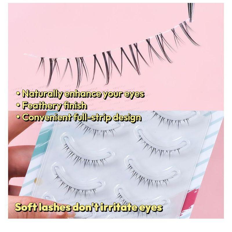 Mogugu - Set mit 5 Paar: Natürliche, zarte künstliche Wimpern