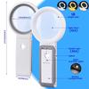 Foldable Handheld Magnifying Lens 30x 40x With 18 Led Light For Seniors Reading Coins Close-up Work
