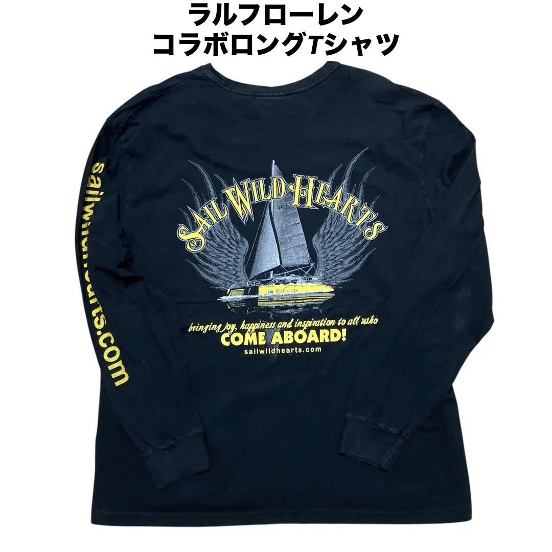 

[Б/У] Винтажная футболка с длинным рукавом Polo Ralph Lauren Sailwind в черном цвете