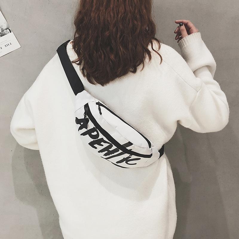 Fashion Women Man Waist Fanny Pack Belt Travel Bag Purse Chest Pouch Bullet Pack Street Style Letter Printed Bag