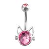 Anello Ombelico a Forma di Cuore Ornamento Goccia d'Acqua 14G Bilanciere Piercing Ombelico Pendente Belly Nombril Piercing Gioielli Donna