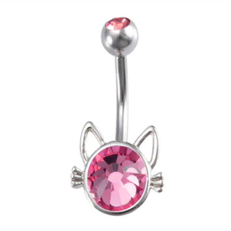 Anello Ombelico a Forma di Cuore Ornamento Goccia d'Acqua 14G Bilanciere Piercing Ombelico Pendente Belly Nombril Piercing Gioielli Donna
