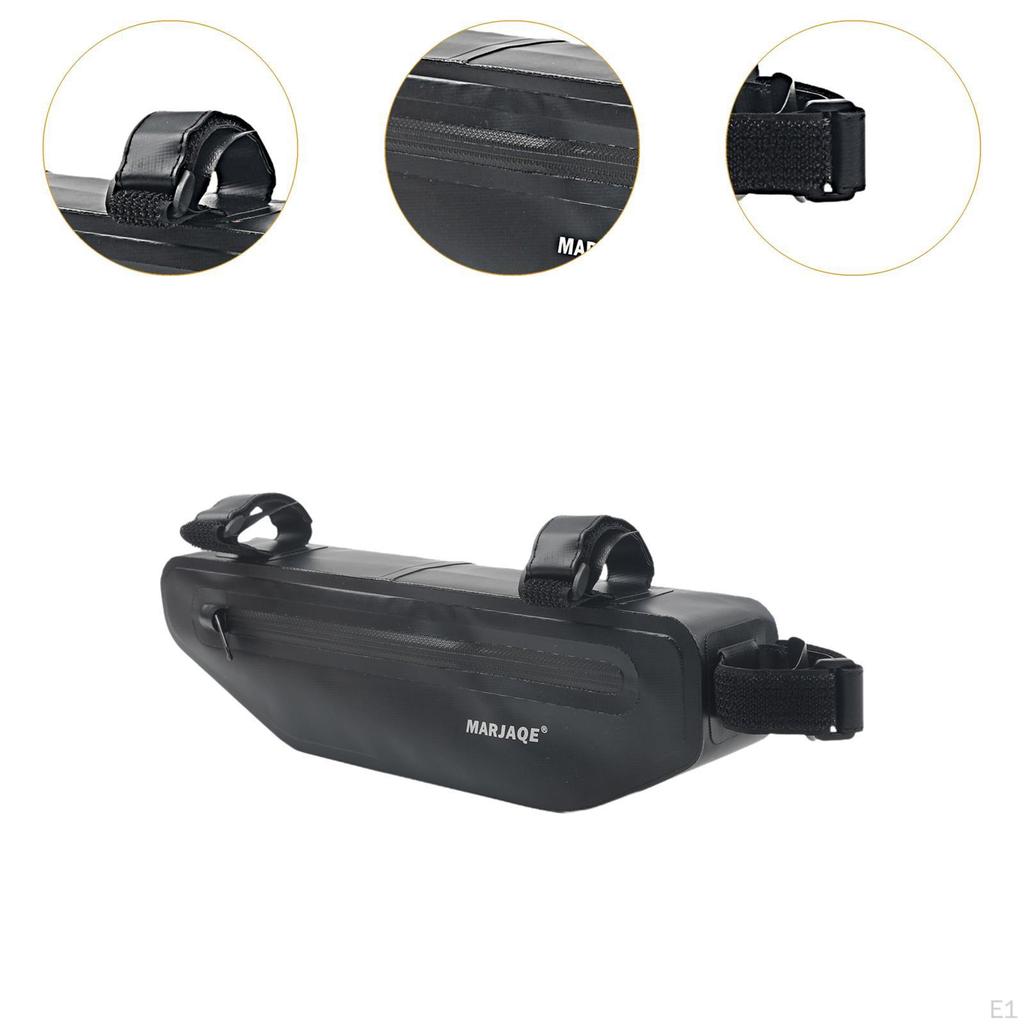 1.5L Bike Frame Pouch for under Top Tube, Waterproof Design