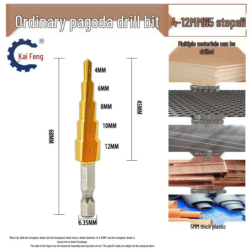 Stainless Steel Step Drill Bit for Metal & Aluminum