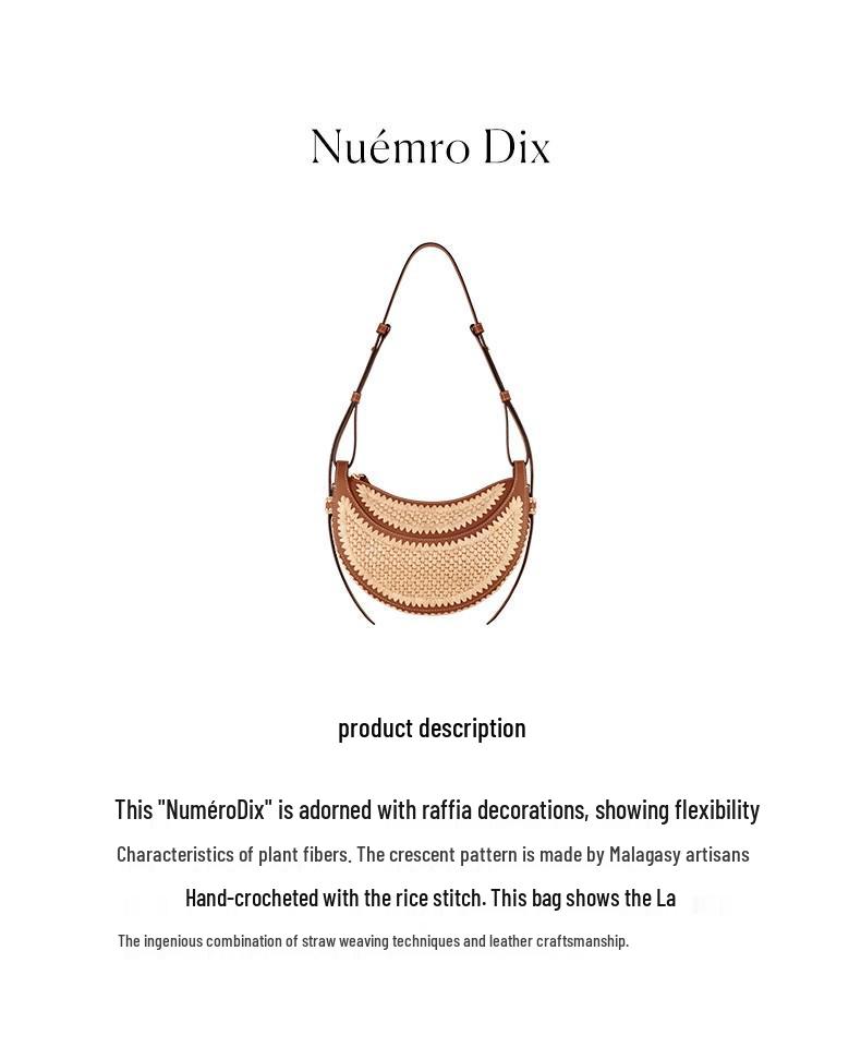 2025 Trendy Large Capacity Polish Straw Shoulder Beach Bag