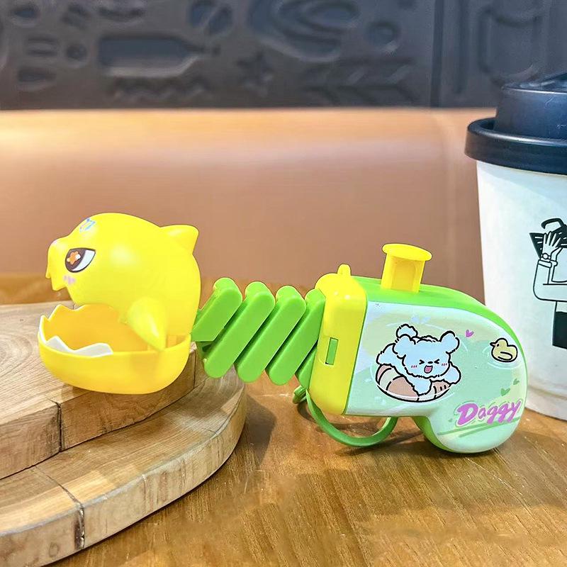 

Telescopic Shark Head Keychain: Creative Decompression Clip, Pressing Spring, Funny Mechanical Toy