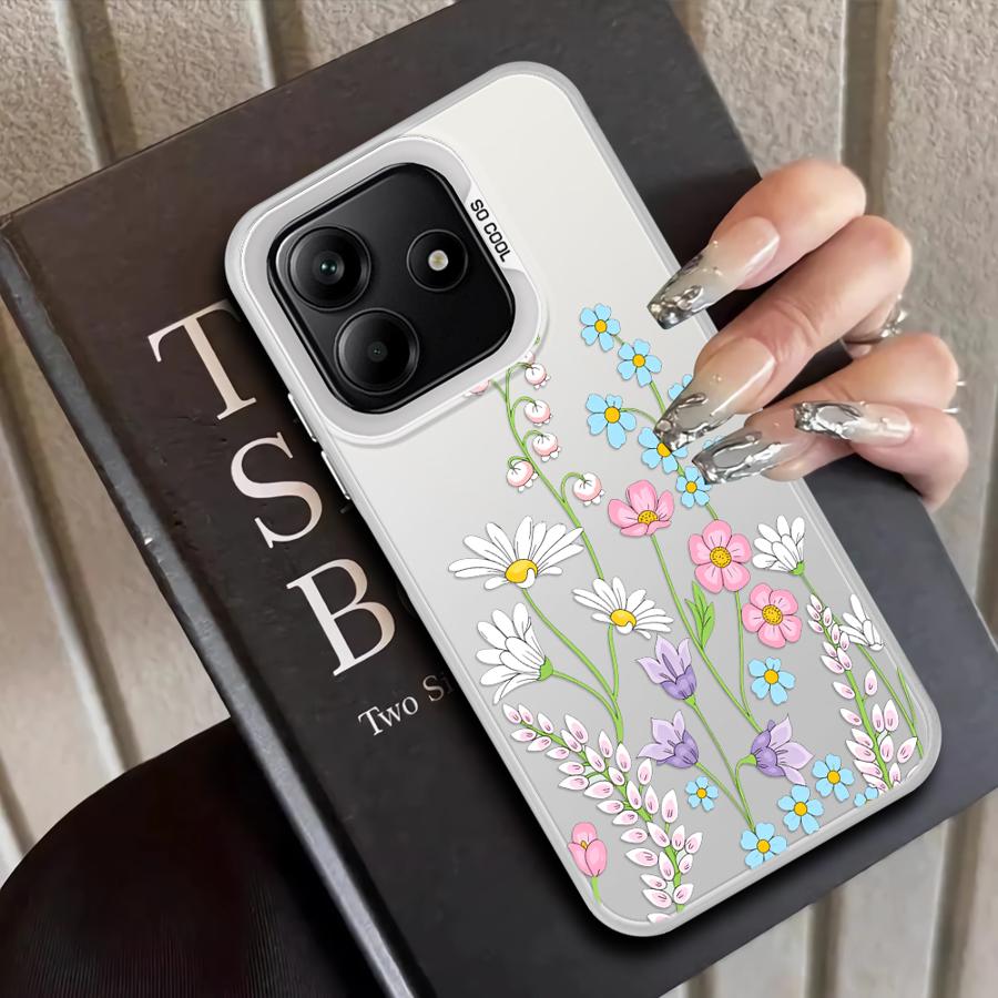 

Case for Xiaomi Poco X5 X3 NFC C50 X3 Pro F4 C51 F3 GT Back Phone Cover Pretty Flower Poco X3
