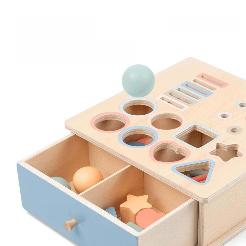 Montessori Wooden Color Shape Sorting Box For Early Childhood Development