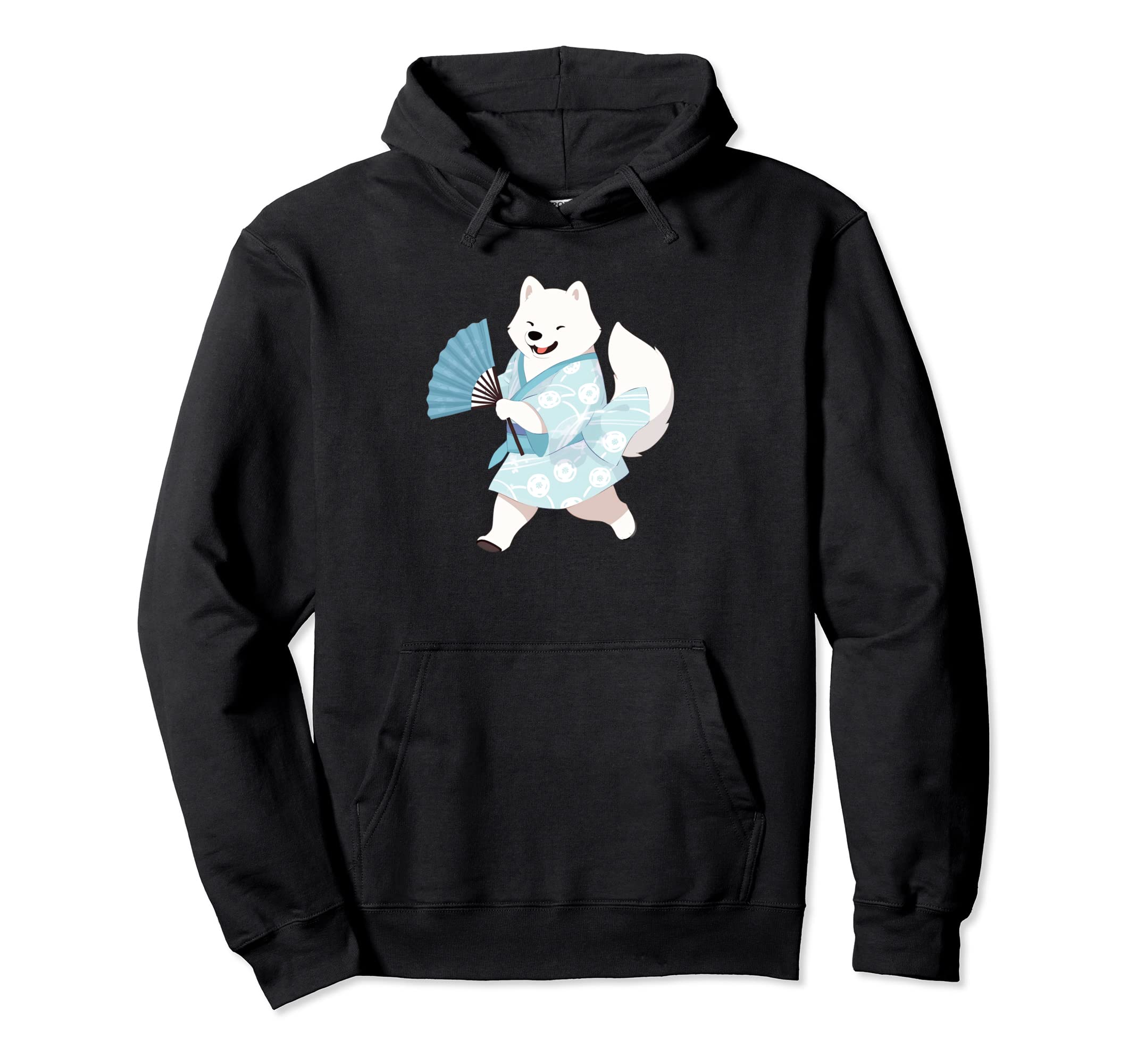 

Samoyed Yukata Funny Dog Summer Festival Hoodie чёрный