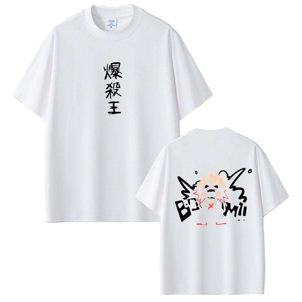 Hot Sale Anime My Hero Academia Bakugou Katsuki Graphic Tshirt Unisex Women Casual Soft Cotton Y2K Tshirt Male Unisexga Funny Tees