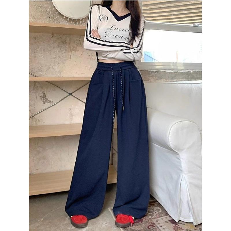 Southeast Asia Women's White Floor-Length Wide-Leg Casual Pants