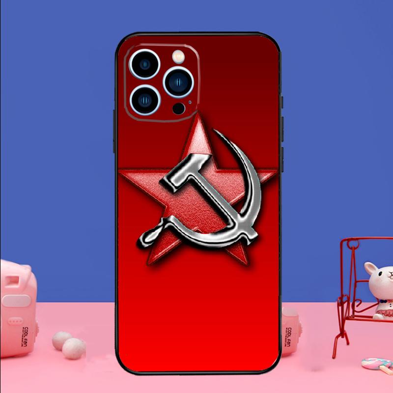 USSR Flag Soviet Union Phone Case For iPhone 17 Air 16 15 14 11 12 13 Pro Max 13 mini 15 16 Plus 16e Bumper Cover