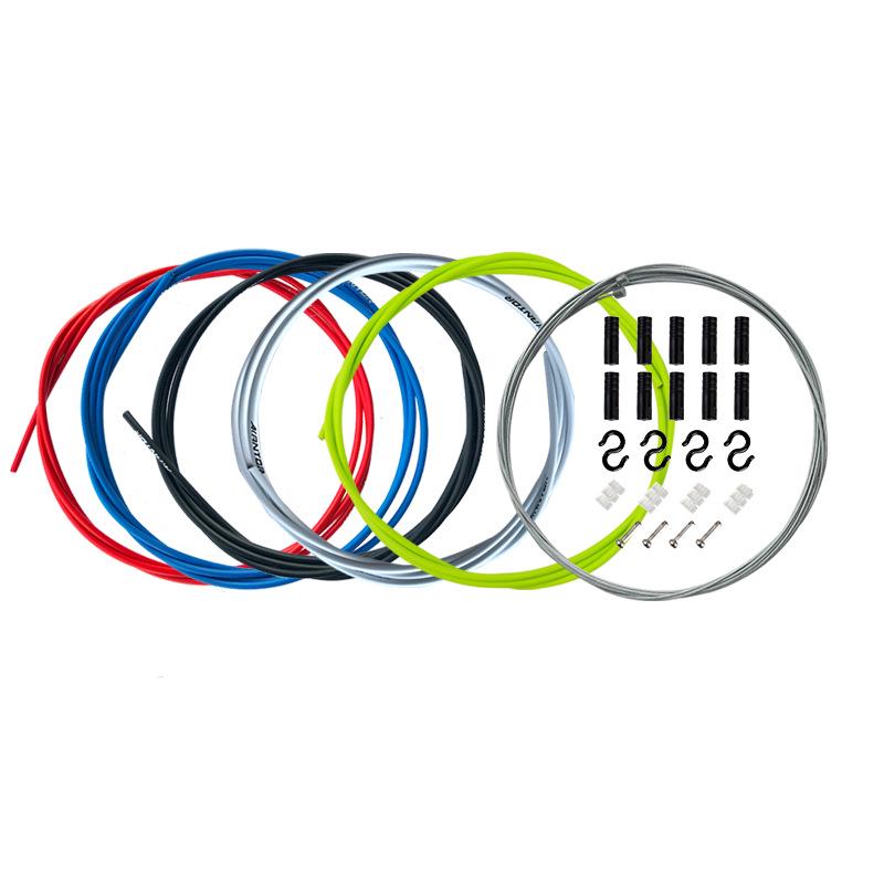 AKANTOR Bicycle Brake & Gear Shift Cable Set for Mountain, Road, or Folding Bikes