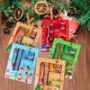 1/4pcs Random Christmas Stationery Set with Cute Cartoon Xmas Design - for School Supplies, Birthday Gifts,  Christmas Gift Set