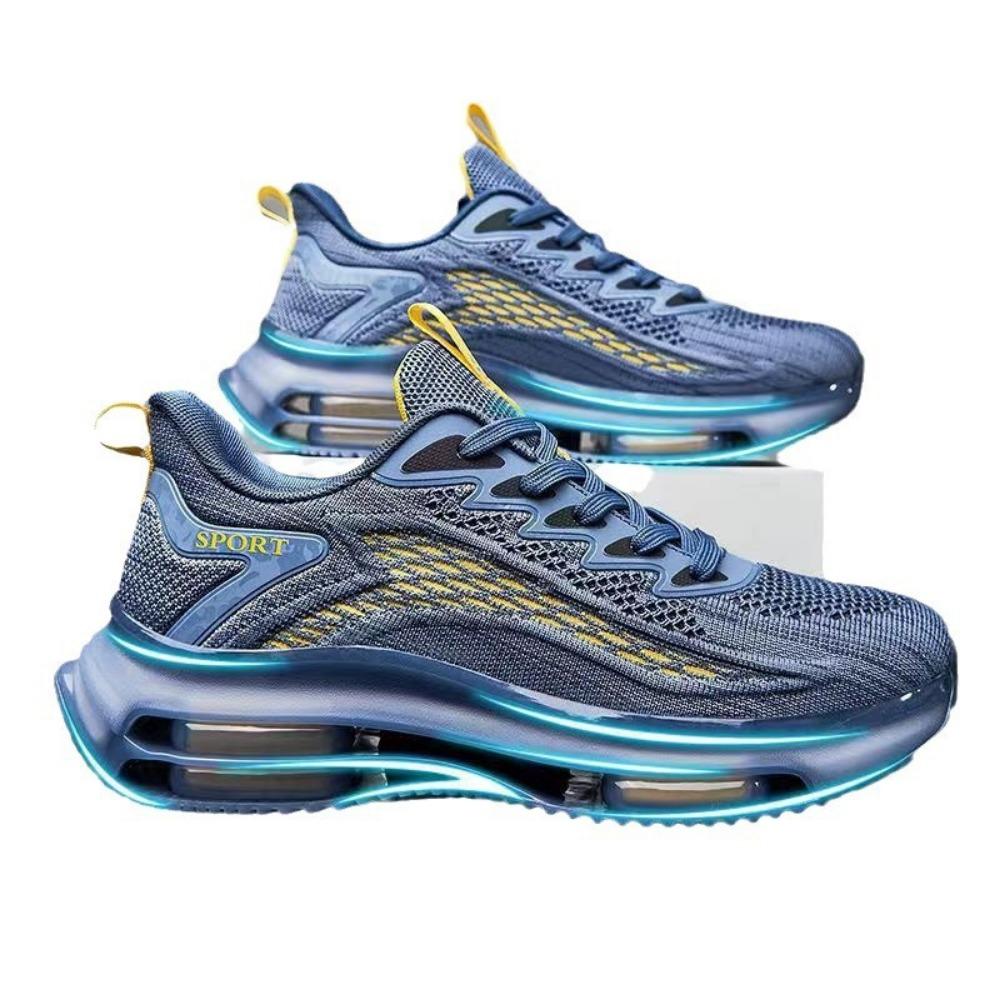 Men's Shoes New Full Palm Air Cushion Running Shoes Trendy Non-slip Shock Absorption Casual Sports Shoes Dad Trendy Shoes