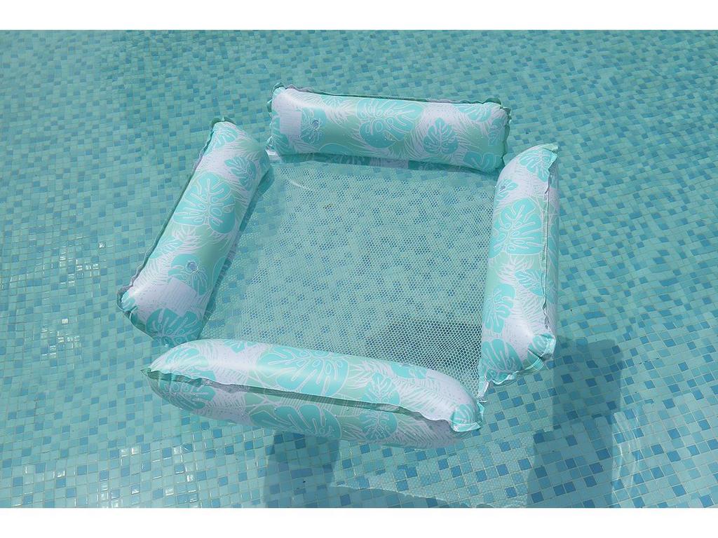 New Arrival Adult Inflatable PVC Water Lounger - Striped Mesh Floating Hammock