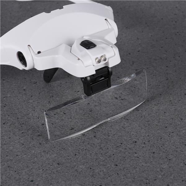 Magnifying Glass 5 Lens Adjustable Loupe Headband Magnifying Glass Magnifier With Led Light Lamp