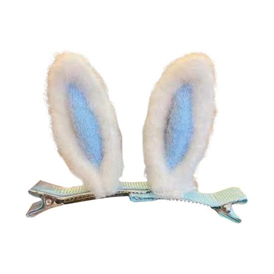 Yousheng Hair Pin 3D Cat Ear Plush Hair Clip Soft Fluffy Vibrant Colors Rounded Metal Clamp Kids Hairpin Autumn Winter Hairstyles School Travel Party