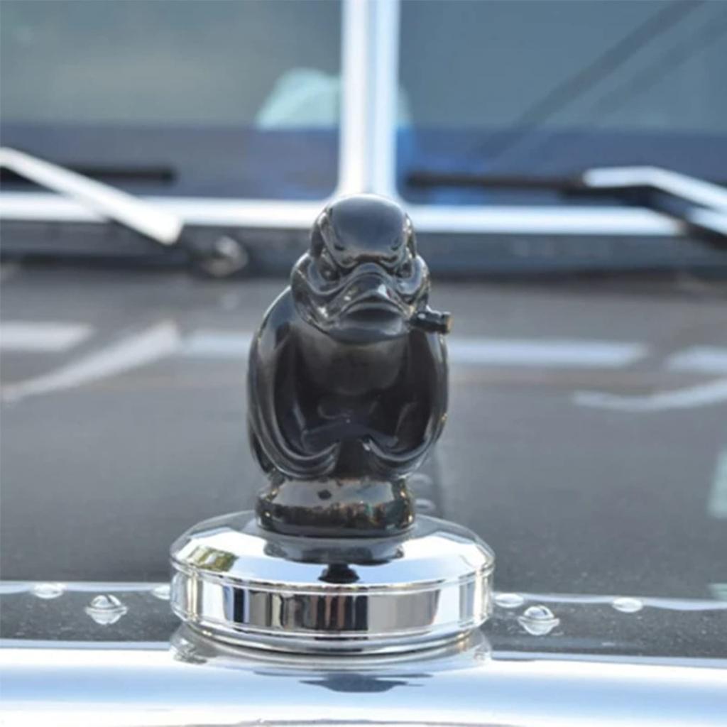 ZIAERKOR Angry Rubber Duck Food Ornament for Cute Car Decoration