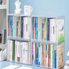 Simple Plastic Transparent Dustproof Book Storage Box for Bookcase Organizer Children's Picture Book Music Album Desktop Storage