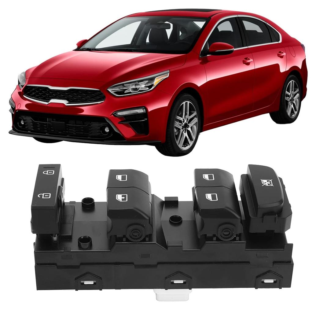 Window Power Switch, Window Master Switch 93571M6100 18 Pins Sensitive Flexible Glass Switch for Kia Forte 2019 To 2021
