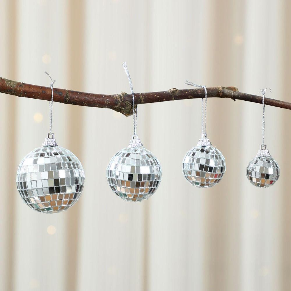 Colorful Christmas Mirror Disco Balls Set Xmas Tree Pendent  Wedding Party Decoration