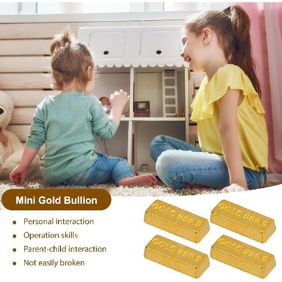 30 PCS Dollhouse Mini Mini Model Mini Fake Gold Brick Mini Gold Fake,