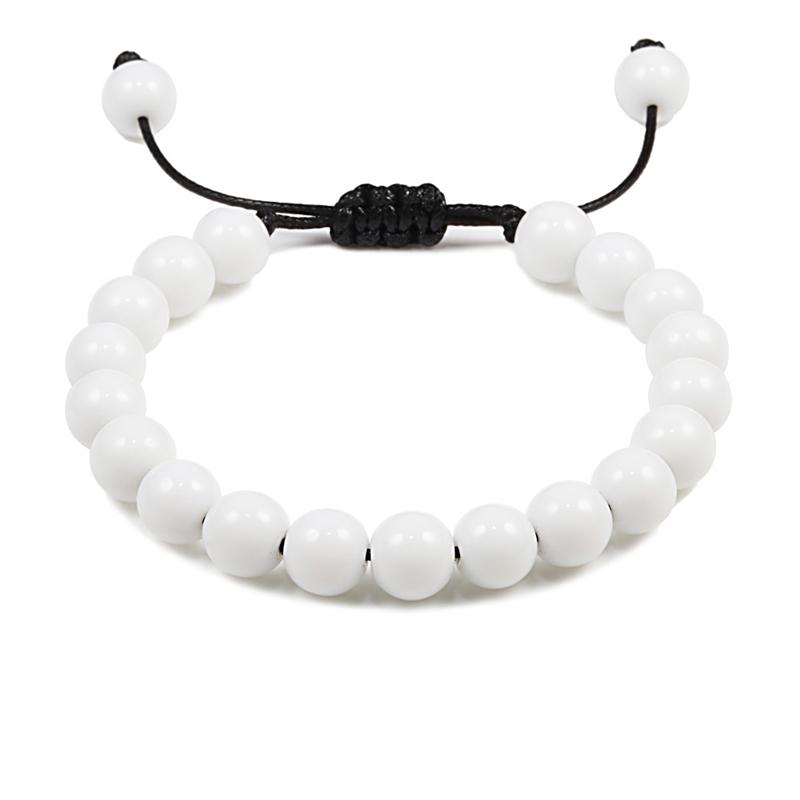 Classic 8MM Tiger Eyes Natural Stone Beads Bracelets for Men Women Bracelet Bangles Braided Rope Handmade Wristband Yoga Jewelry