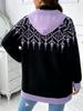 2025 Autumn/Winter Women's Hooded Cardigan Sweater - Casual Loose Cape, Plus Size, Trendy