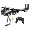 1:24 RC Platós Pótkocsi 9 Csatornás 2.4G Késleltetésmentes Hang-Fény Effekttel Távirányítós Építőipari Jármű Gyerekjáték