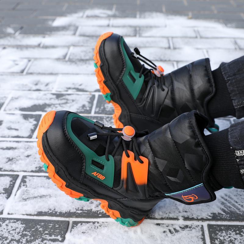 Детская зимняя противоскользящая износостойкая и мягкая теплая спортивная обувь с высоким — фото 15