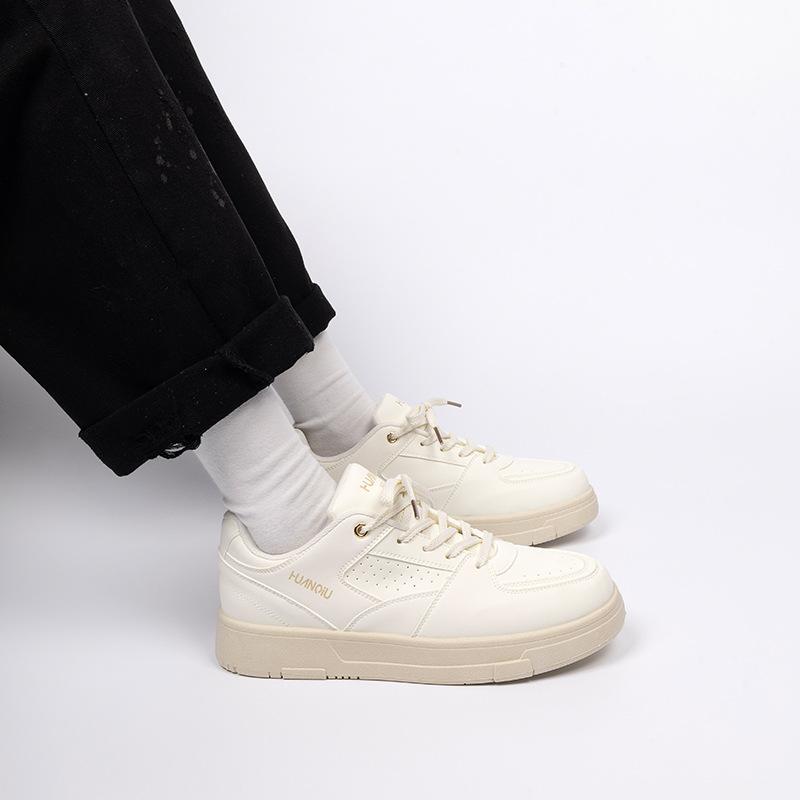 Global men's shoes trend versatile ZHQ5683 thick baseplate shoes spring white sports shoes low-top casual white shoes