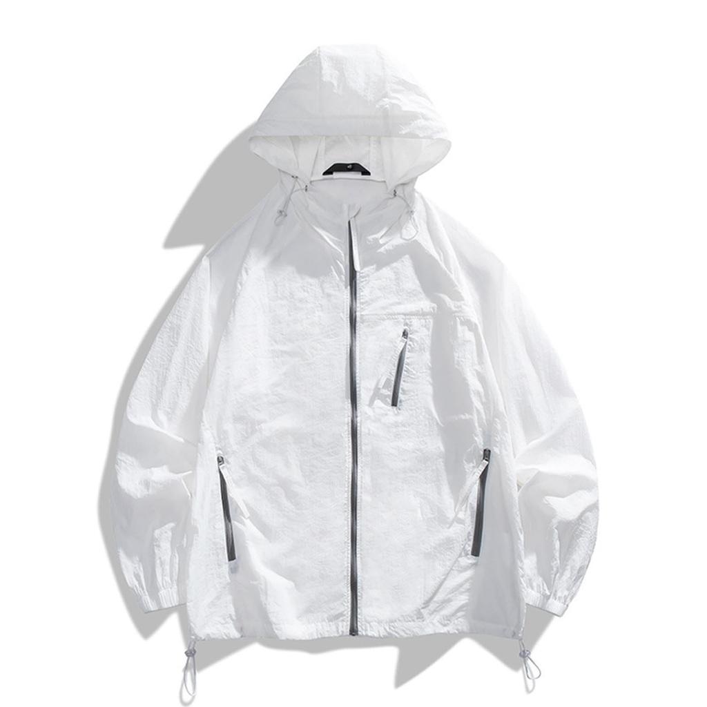 Ladies' Pure-color Sunscreen Clothing, Light And Thin, Trendy And Fashionable, Summer All-match Hooded Jacket