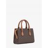 Michael Kors Sheila Center Zip Satchel Small   Mk Signature 35s3g6hs5b200 Brown