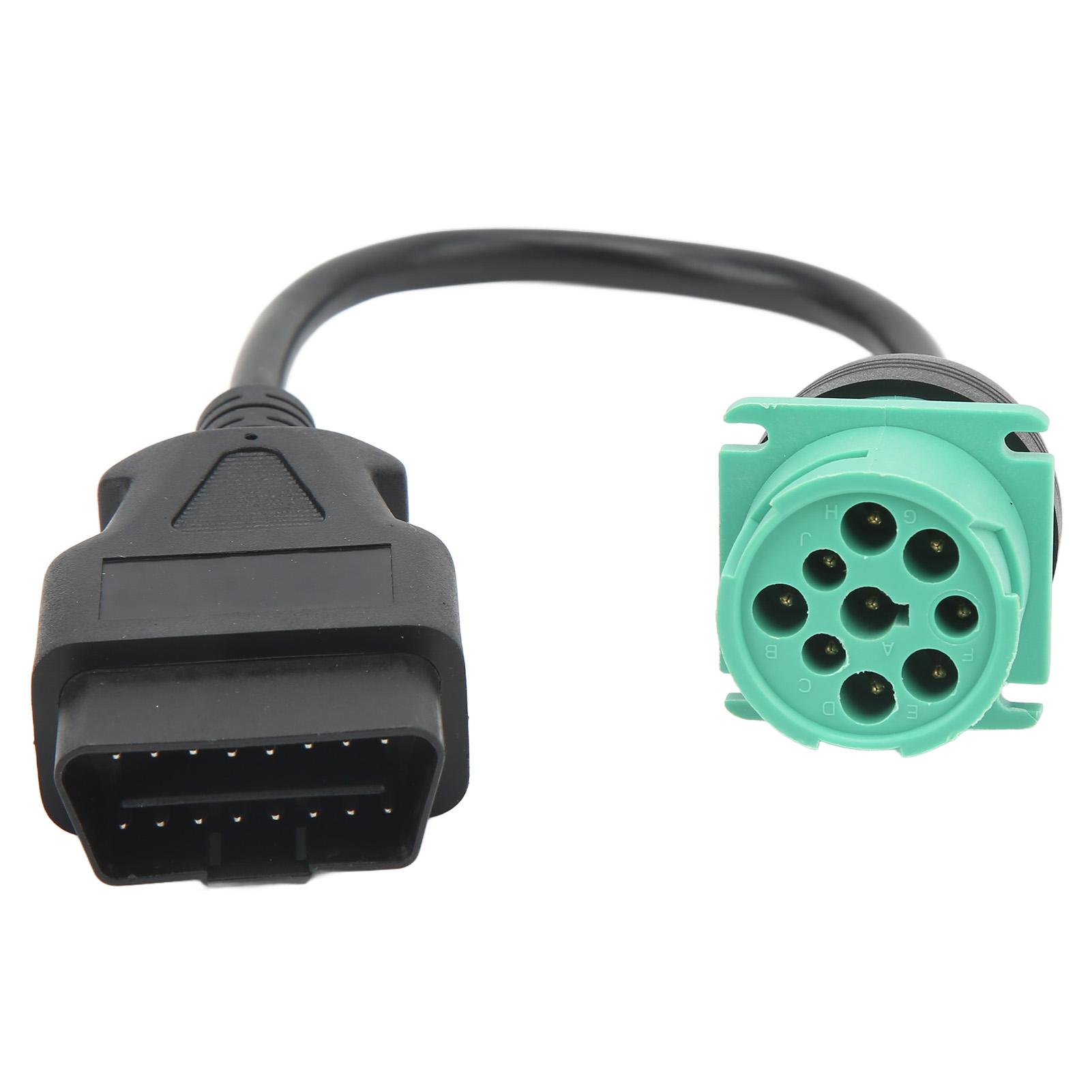 

Диагностический кабель-адаптер OBD2 для грузовиков, 9-контактный штекер на 16-контактный разъем-розетку, замена для Cummins