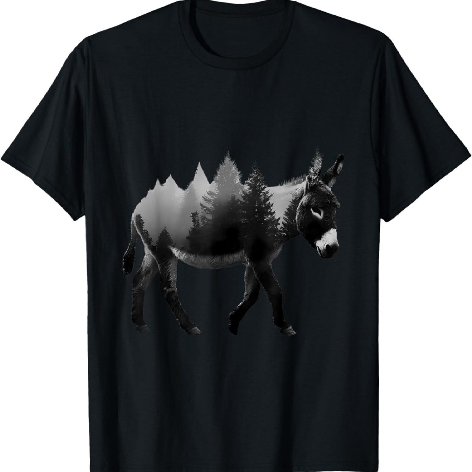 Осел Животное Искусство Портрет Дикая природа Природа Любитель ослов Футболка S
