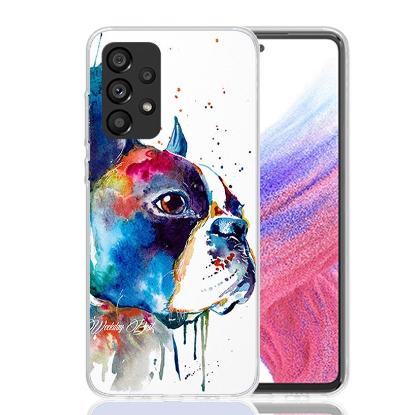 French Bulldog Dog Pug Case Phone Cover for Samsung Galaxy A17 A16 A15 A14 A13 A56 A55 A54 A53 A36 A35 A34 A33 A26 A25 A24 A23 A