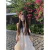Neck Dress Women's Summer Seaside Halter Long Dress Super Fairy Temperament Loose a Word Skirt Holiday Style