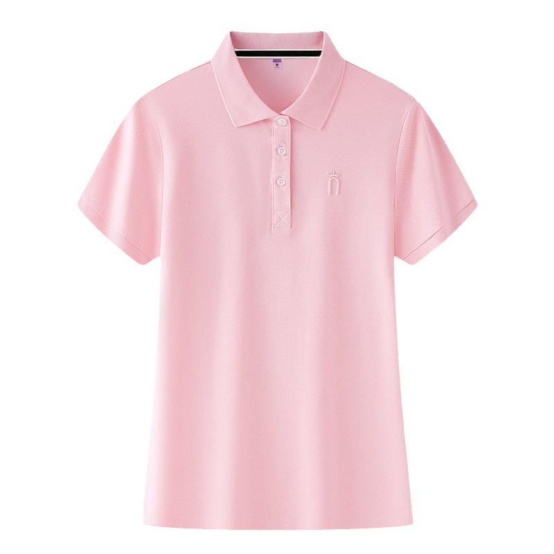 2025 Sommer Damen Stretch Basic Polokragen T-Shirt