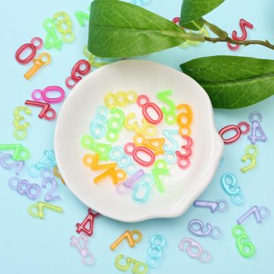 100Pcs Child Necklace Bracelet Random Letter Acrylic Beads Pendant Accessories For DIY Jewelry Making Digital Beads